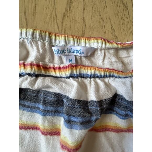 Boho Striped Romper tube top jumpsuit Coverup Boho Fairy Med Hawaii Beach Resort - Picture 3 of 9